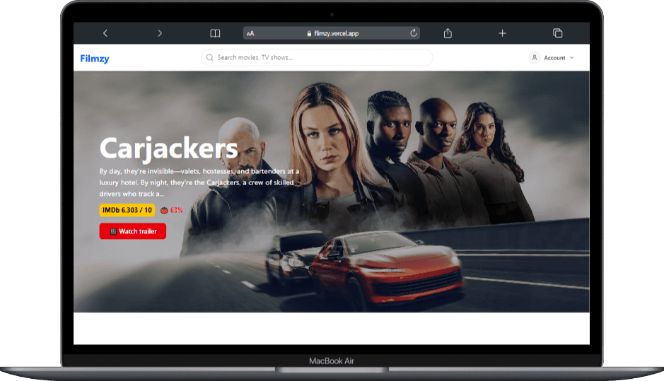 Screenshot of Flimzy project