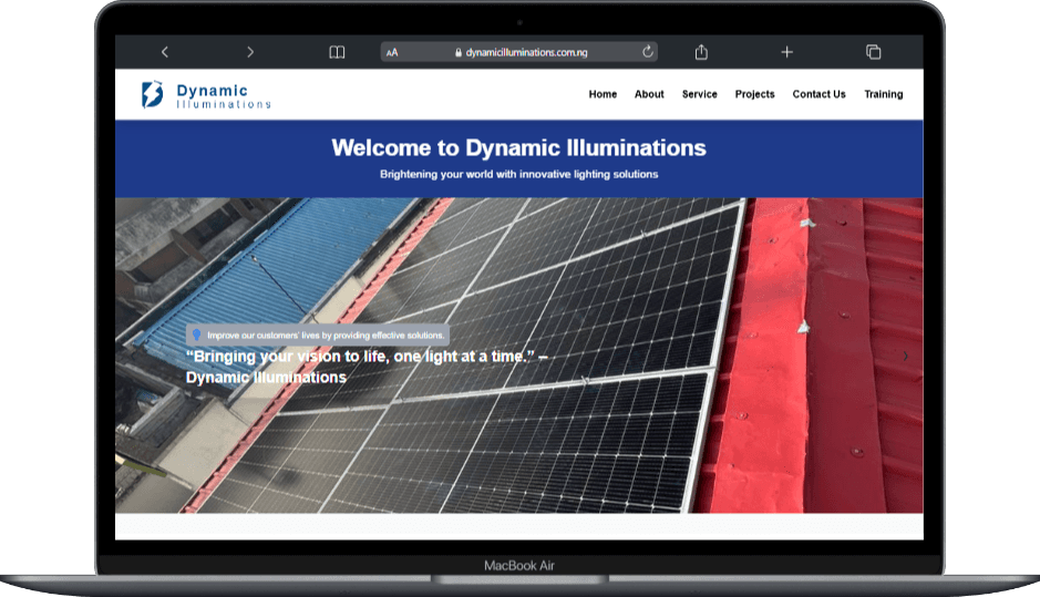 Screenshot of Dynamic Illuminations project